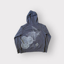Load image into Gallery viewer, Charcoal swoosh hoodie (L)
