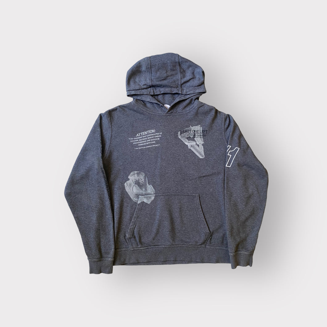 Charcoal swoosh hoodie (L)